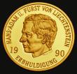 London Coins : A176 : Lot 991 : Liechtenstein 50 Franken Gold 1990 Proof Y#23 FDC or very near so, retaining practically full mint b...