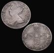 London Coins : A177 : Lot 1682 : Halfcrown (2)   1707E SEXTO edge ESC 575 Bull 1379 Fine , 1708E Reads BRI FR, Z-type 1 in date ESC 5...