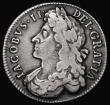 London Coins : A177 : Lot 1698 : Halfcrown 1687 TERTIO First Bust, ESC 498, Bull 753 approaching Fine/About Fine with some old surfac...