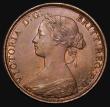 London Coins : A177 : Lot 1784 : Halfpenny 1861 Freeman 277 dies 6+G UNC and attractively toned with only the lightest of cabinet fri...