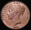 London Coins : A177 : Lot 1836 : Penny 1858 No WW Peck 1518 AU/GEF and nicely toned 