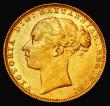 London Coins : A177 : Lot 2034 : Sovereign 1880 Second 8 over 7, WW buried in truncation, Horse with long tail, Marsh 91a, S.3856D (a...