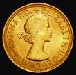 London Coins : A177 : Lot 2169 : Sovereign 1957 Marsh 297 UNC with some light contact marks, with London Mint Office certificate, no ...