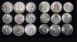 London Coins : A177 : Lot 2259 : Crowns to Florins (16) Crown 1889 GVF with a small toning area on the obverse, Halfcrowns (7) 1887 J...