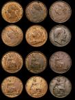 London Coins : A177 : Lot 2280 : Farthings (6) 1861 5 Berries, Freeman 503 dies 3+B, A/UNC and lustrous with some small tone spots, 1...