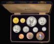 London Coins : A177 : Lot 712 : South Africa Proof Set 1956 (11 coins) Gold Pound, Gold Half Pound, and Crown to Farthing KM#PS35, n...