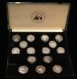 London Coins : A177 : Lot 738 : World Wildlife Fund 25th Anniversary 25-coin set Crown-sized Silver Proof Bahrain 5 Dinars 1986, Ber...