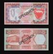 London Coins : A177 : Lot 76 : Bahrain 20 Dinars 1973 Authorisation 23 Pick 10s Specimen serial number 000000 SPECIMEN in black bot...