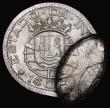 London Coins : A177 : Lot 864 : Mint Error - Mis-Strike Portuguese India Escudo 1959 KM#33 the obverse with a spectacular strike thr...