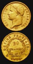 London Coins : A177 : Lot 928 : France 20 Francs Gold (2) 1810A KM#695.1 NVF/Good Fine, 1811A KM#695.1 Good Fine