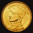 London Coins : A177 : Lot 977 : Iran Half Pahlavi Gold AH1310 (1931) KM#1132 A/UNC and lustrous with some minor contact marks, a ver...