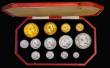 London Coins : A178 : Lot 1233 : Proof Set 1902 Long Matt Set (13 coins) Gold Five Pounds, Two Pounds, Sovereign, Half Sovereign, wit...