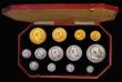 London Coins : A178 : Lot 1234 : Proof Set 1902 Long Matt Set (13 coins) Gold Five Pounds, Two Pounds, Sovereign, Half Sovereign, wit...
