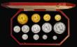London Coins : A178 : Lot 1235 : Proof Set 1902 Long Matt Set (13 coins) Gold Five Pounds, Two Pounds, Sovereign, Half Sovereign, wit...