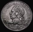London Coins : A178 : Lot 1248 : Crown 1658 Cromwell ESC 10, Bull 240, GEF/AU with a rich tone, The die flaw is at a later stage, a m...