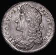 London Coins : A178 : Lot 1494 : Halfcrown 1687 TERTIO edge, Second Bust ESC 500, Bull 756 A/UNC with a small edge flaw by DEI, a des...