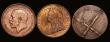 London Coins : A178 : Lot 1599 : Pennies (3) 1897 Gouby BP1897Aa with tilted 7 in date UNC with good subdued lustre, 1911 mis-strike ...