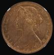 London Coins : A178 : Lot 1607 : Penny 1860 Toothed Border Freeman 13 dies 3+D in an NGC holder UNC details, cleaned