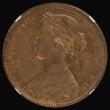 London Coins : A178 : Lot 1609 : Penny 1860 Toothed Border Freeman 13 dies 3+D in an NGC holder UNC details, cleaned