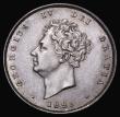 London Coins : A178 : Lot 1640 : Shilling 1829 ESC 1260, Bull 2413, EF with attractive peripheral golden tone, scarce in high grade
