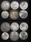 London Coins : A178 : Lot 1956 : Double Florins to Sixpences (13) Double Florins (2) 1887 Arabic 1 Good Fine, 1889 Good Fine, Halfcro...