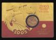 London Coins : A178 : Lot 372 : Sovereign 2005 Modern St. George S.SC6 Toned UNC on the Royal Mint card of issue