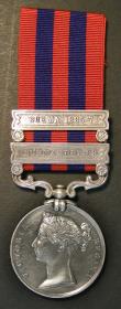 London Coins : A178 : Lot 734 : India General Service Medal with 2 clasps, Burma 1885-7 and Burma 1887-89 awarded to 1221 Pte. W.Tay...