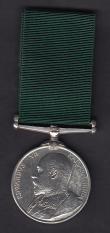 London Coins : A178 : Lot 739 : Volunteer Long Service Medal, Edward VII obverse, with KAISAR - I - HIND legend, awarded to Colour S...