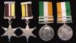London Coins : A178 : Lot 756 : Boer War (3) comprising a pair, Queen's South Africa medal, type 3 reverse, with 3 clasps, Tran...
