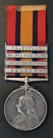 London Coins : A178 : Lot 767 : Queen's South Africa Medal, 2nd type reverse, with 4 clasps, Belmont, Modder River, Orange Free...