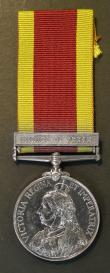 London Coins : A178 : Lot 805 : China War Medal 1900 with Relief of Pekin clasp, awarded to 4950 Pte. R. Richards, VF cleaned, comes...