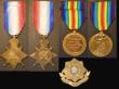 London Coins : A178 : Lot 844 : World War I Trio awarded to 11958 Pte. J.Jubb E.York. R., 1914-15 Star, 1914-1918 British War Medal ...