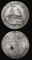 London Coins : A179 : Lot 1013 : Austrian Netherlands Kronenthaler 1765 KM#21 Fine, German States - Alsace Thaler 1621 Straight ruffl...