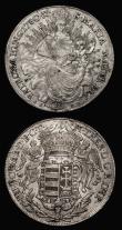 London Coins : A179 : Lot 1119 : Hungary Thalers (2) 1780 BX Crowned arms obverse, Madonna with Child reverse KM#395.1 GF/NVF with a ...
