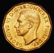 London Coins : A179 : Lot 1424 : Brass Threepence 1949 Peck 2392 A/UNC and lustrous with some contact marks and tiny spots, Very rare...