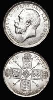 London Coins : A179 : Lot 1630 : Florins (2) 1918 ESC 937, Bull 3763 UNC and lustrous with light contact marks, touches of golden ton...