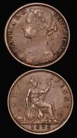 London Coins : A179 : Lot 1890 : Pennies (2) 1862 Freeman 39 dies 6+G, the 2 of the date distant from the 6 with a date spacing of 13...
