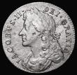 London Coins : A179 : Lot 1926 : Shilling 1686 ESC 1070, Bull 765 Good Fine with the appearance of an ex-shipwreck piece, the reverse...