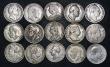 London Coins : A179 : Lot 2370 : Halfcrowns (15) 1817 Small Head Near Fine, 1818 Fine, 1819 Fair, 1820 George IV Fine, 1821 VG or sli...