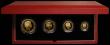 London Coins : A179 : Lot 249 : Britannia Gold Proof Set 2002 the 4-coin set comprising &pound;100 One Ounce, &pound;50 Half Ounce, ...