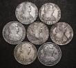 London Coins : A179 : Lot 2601 : Mexico Eight Reales (6) 1772 Mo FM VG/About Fine with EW engraved in the obverse fields, 1782 Mo FF ...