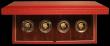 London Coins : A179 : Lot 457 : One Pound Pattern Set 2003 a Four-coin set in Gold depicting famous bridges Spink PPS2 FDC cased as ...