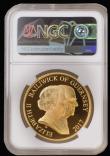 London Coins : A179 : Lot 722 : Guernsey Five Pounds 2017 Platinum Wedding Gold Proof NGC PF70 ULTRA CAMEO accompanied by the box of...