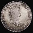 London Coins : A180 : Lot 1041 : Mexico Eight Reales 1818 JJ KM#102 Good Fine/NVF and nicely toned, the obverse with some weakness in...