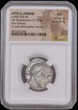 London Coins : A180 : Lot 1129 : Ancient Greece - Attica Tetradrachm (c.440-404BC) Obverse: Helmeted head of Athena right, Reverse: O...