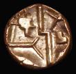 London Coins : A180 : Lot 1132 : Celtic - Gold Quarter Stater, Durotriges, (c.50-30BC) 11mm diameter, Obverse: Stylised 'Wolf an...