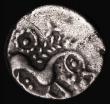 London Coins : A180 : Lot 1133 : Celtic - Iceni tribe Silver Unit (Early to Mid 1st Century AD.), Obverse: two opposed crescents, Rev...
