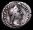 London Coins : A180 : Lot 1152 : Roman Denarius Sabina (128-137AD) Obverse: Bust right draped and diademed [SA] BINA AVGCSTA HADRIANI...