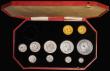 London Coins : A180 : Lot 1191 : Proof Set 1902 short set  (11 coins) Sovereign to Maundy Penny Matt Proofs UNC to nFDC the silver wi...