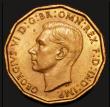 London Coins : A180 : Lot 1221 : Brass Threepence 1946 Peck 2388 NEF with some dark tone spots, Rare